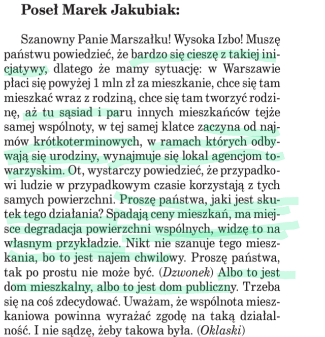 Marek Jakubiak popiera o regulację AirBNB. Ale jego argunent jest trochę... oddlyspecific