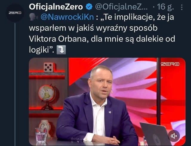 Nawrocki zaprzeczył jakoby wyraził wsparcie dla Orbana