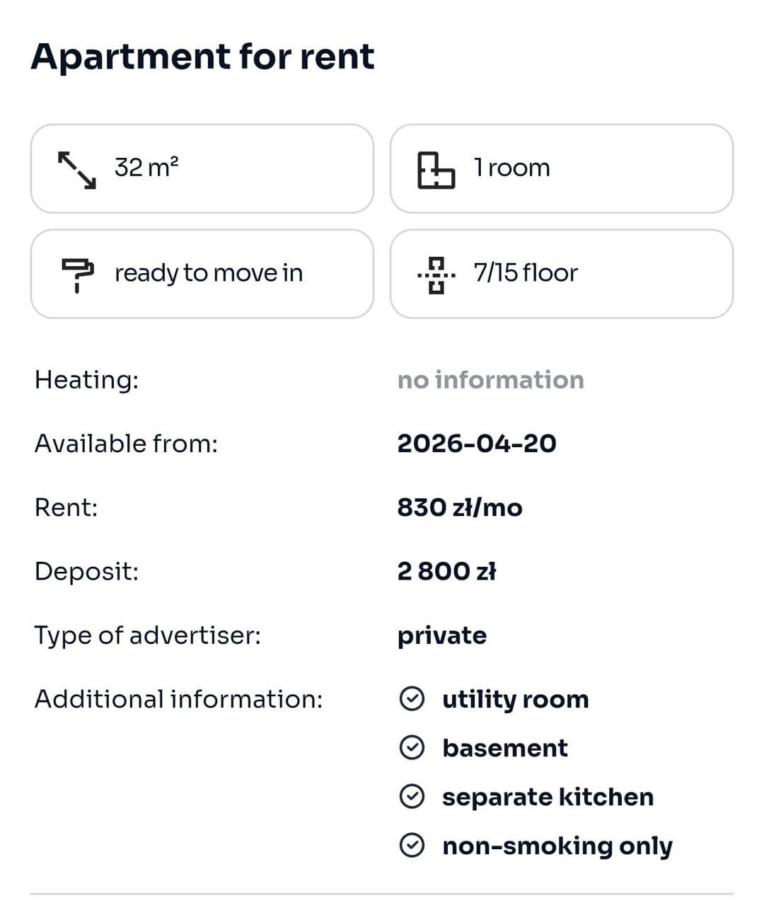 Confused about renting ads on otodom, any help?
