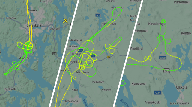 Chujowe manewry fińskich kadetów-pilotów