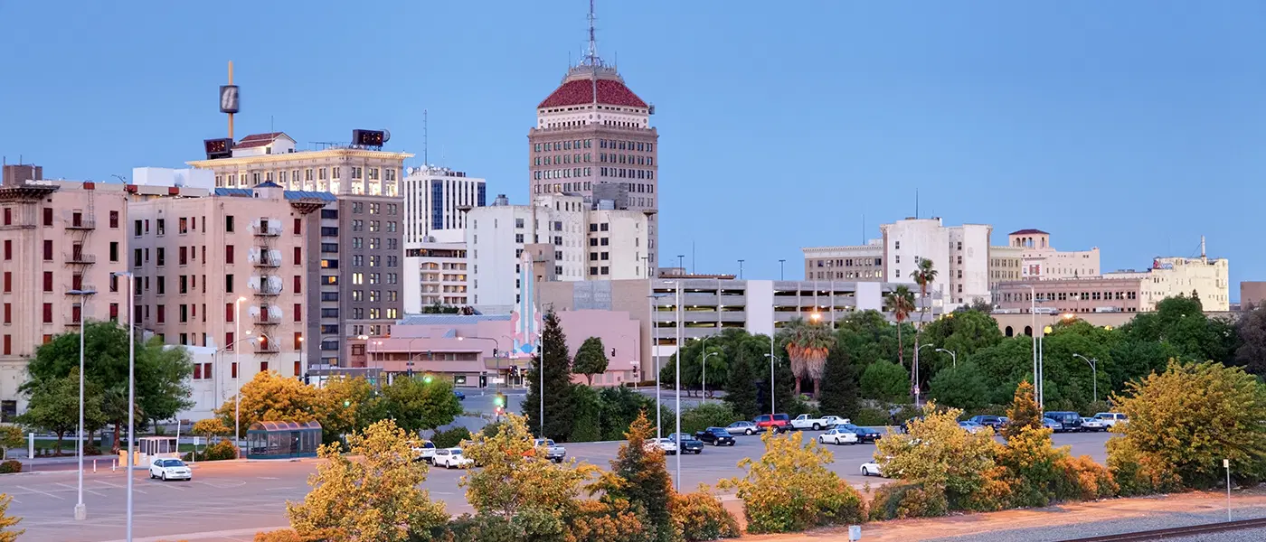 Fresno California downtown skyline