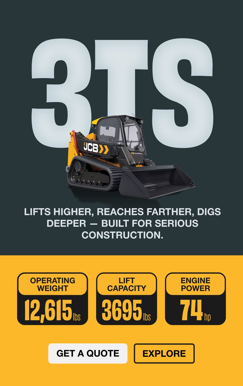 JCB 3TS Teleskid - Lifts higher, reaches farther, digs deeper