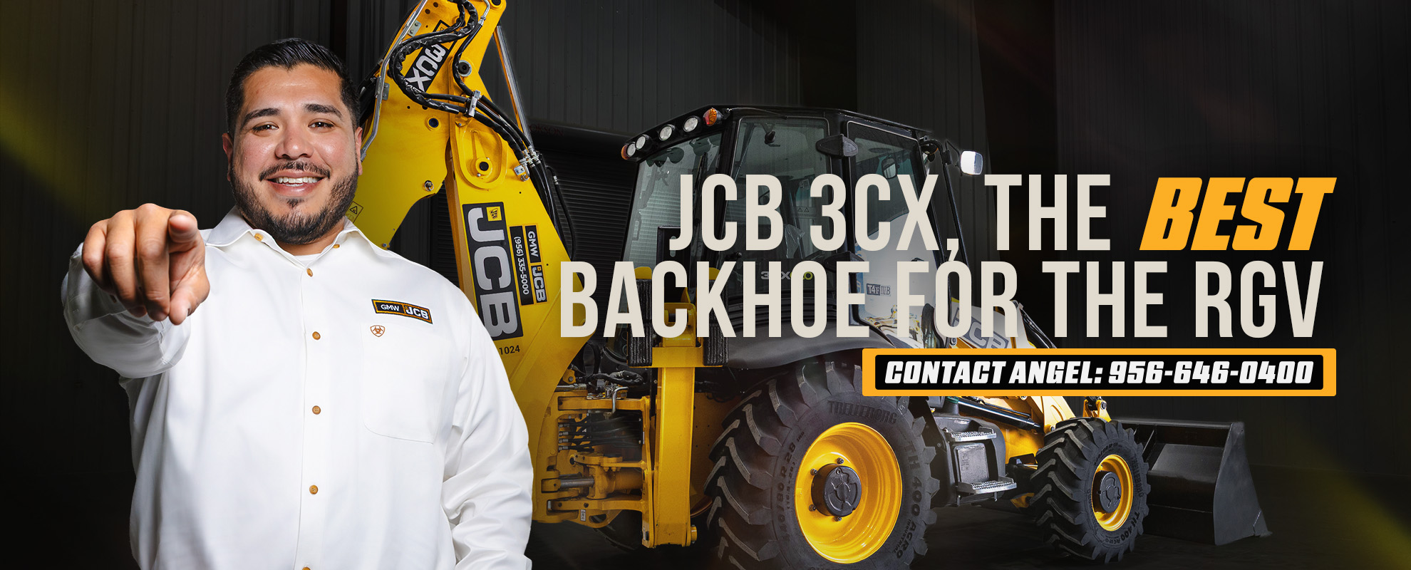 JCB 3CX - The Best Backhoe for the RGV - Contact Angel