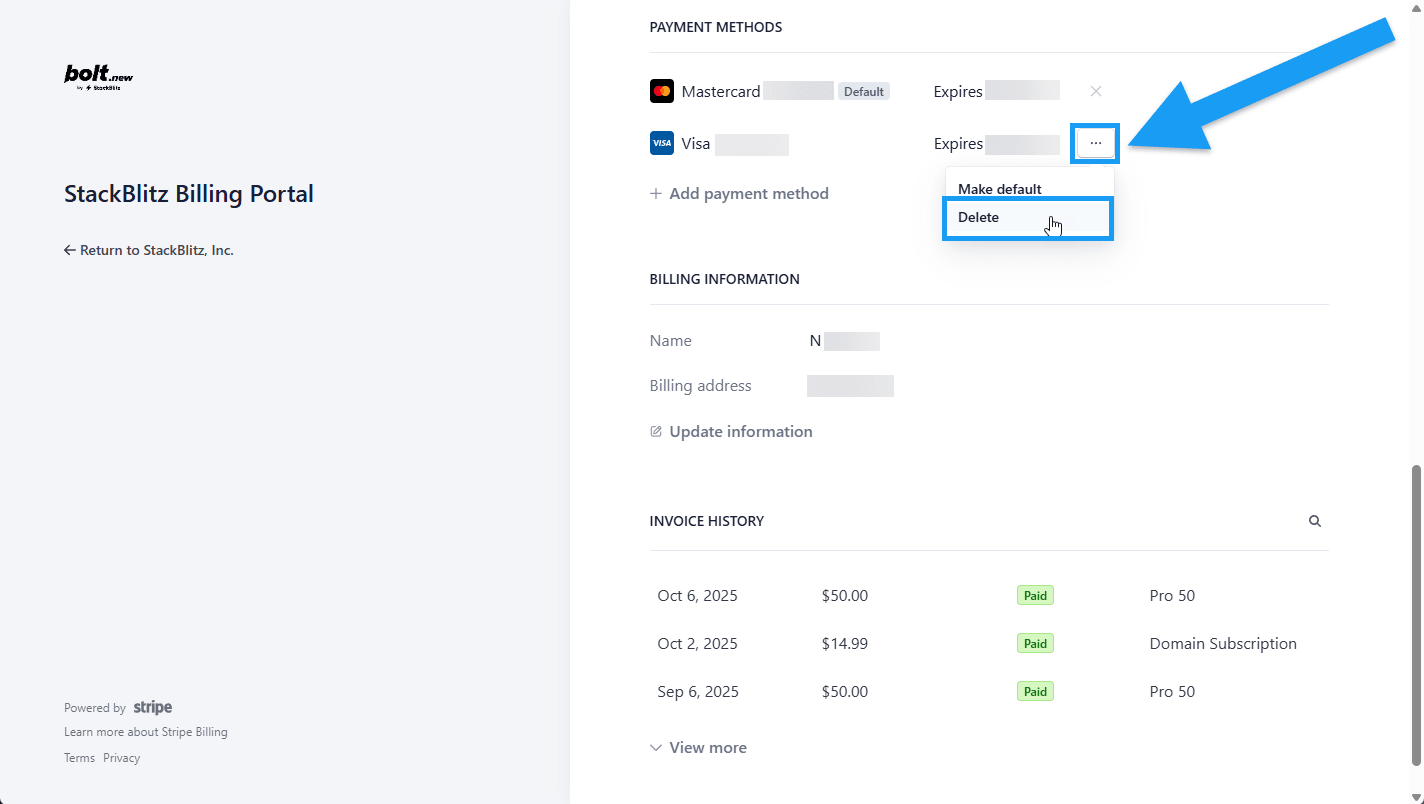 Screenshot of DNS records management screen within Cloud settings.
