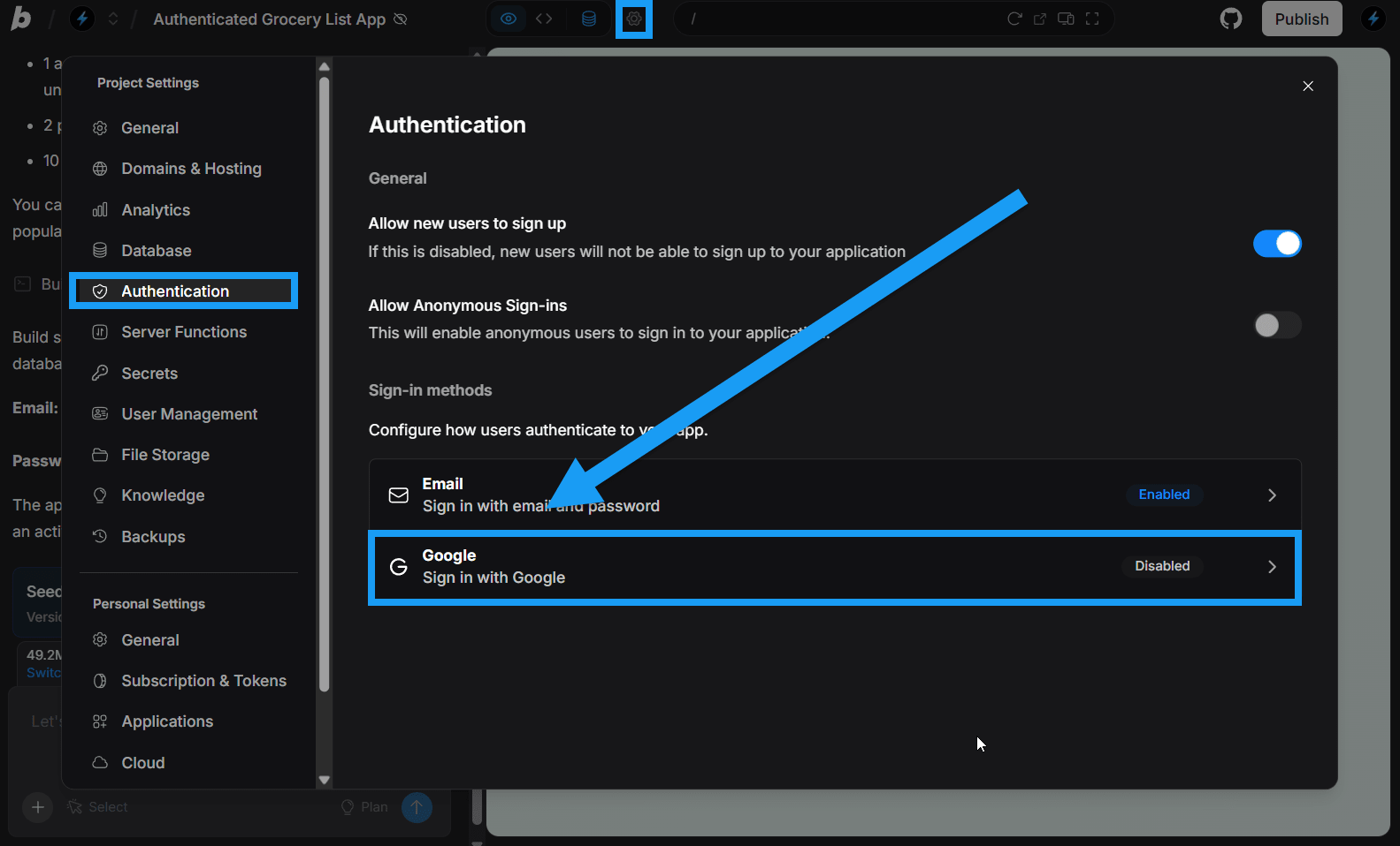 Screenshot of DNS records management screen within Cloud settings.