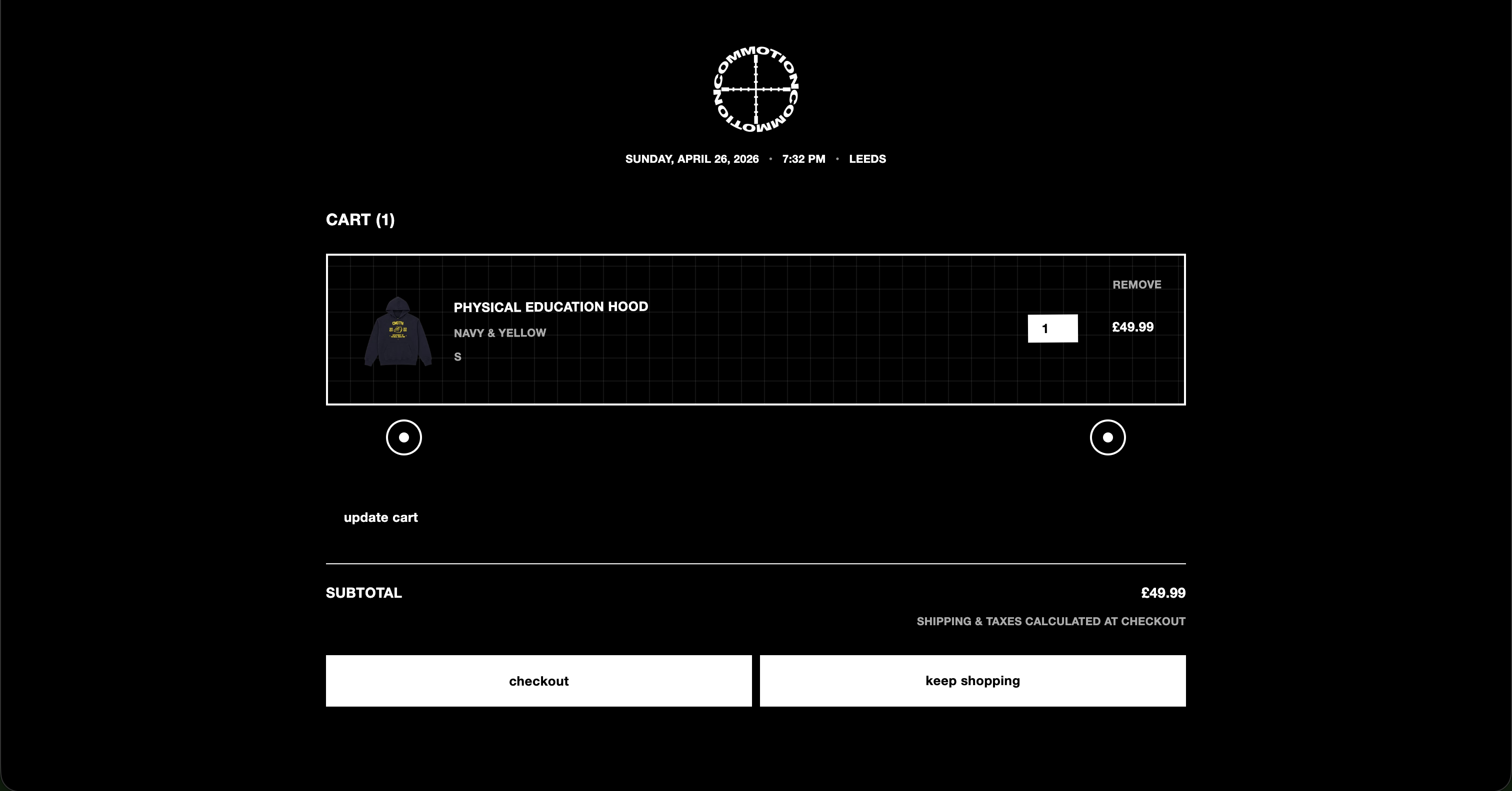 COMMOTION WEBSTORE – screen 6