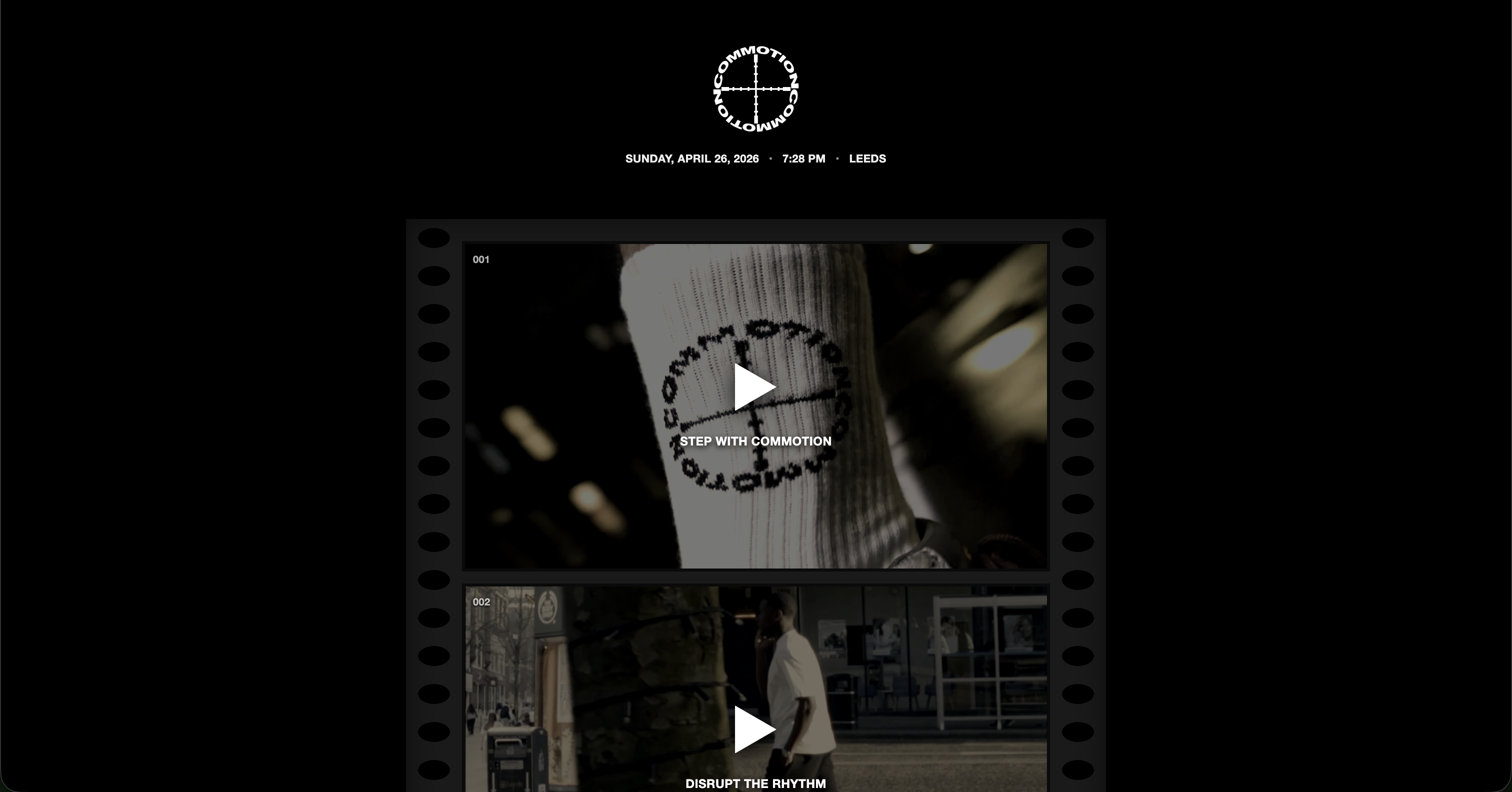 COMMOTION WEBSTORE – screen 3