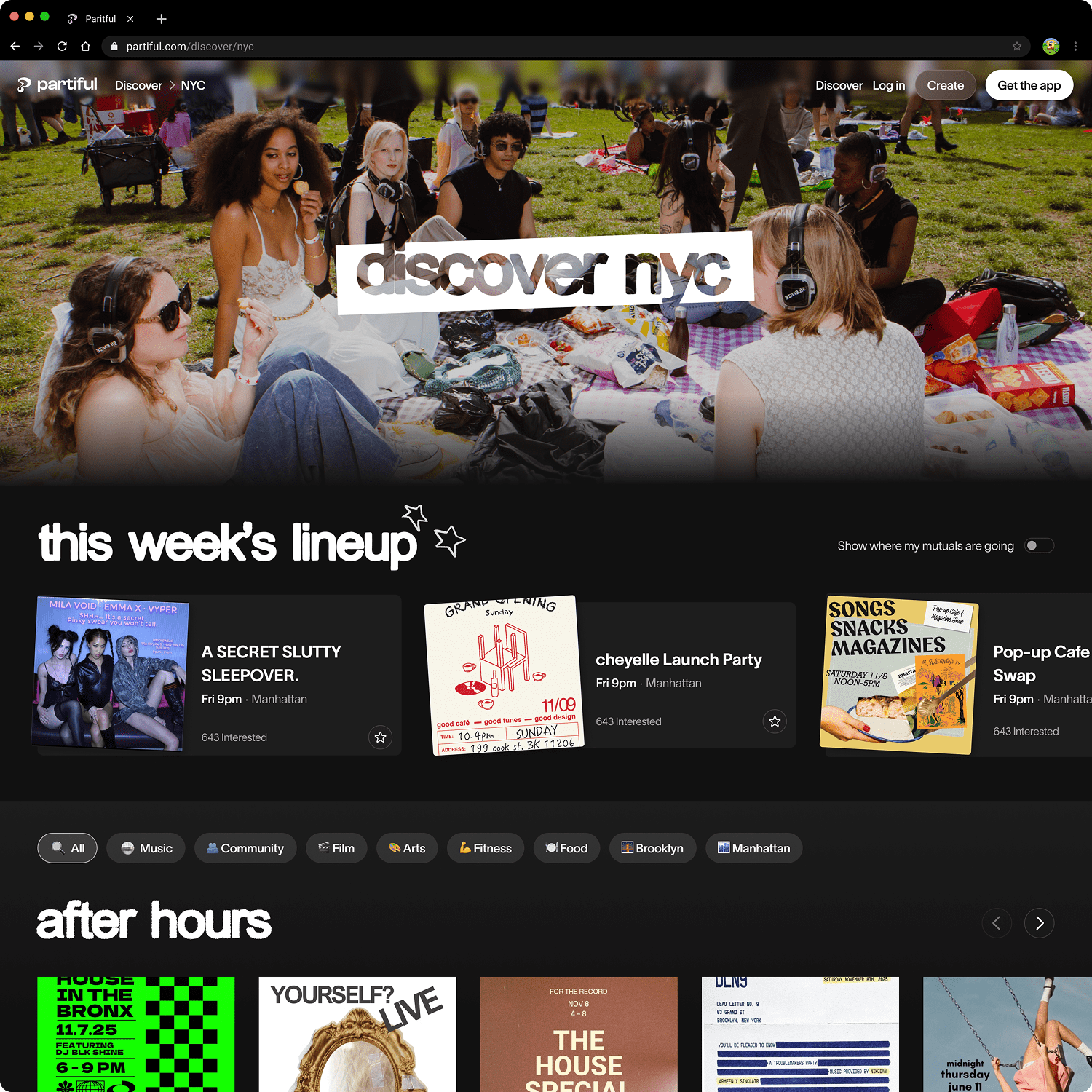 Explore desktop homepage screenshot