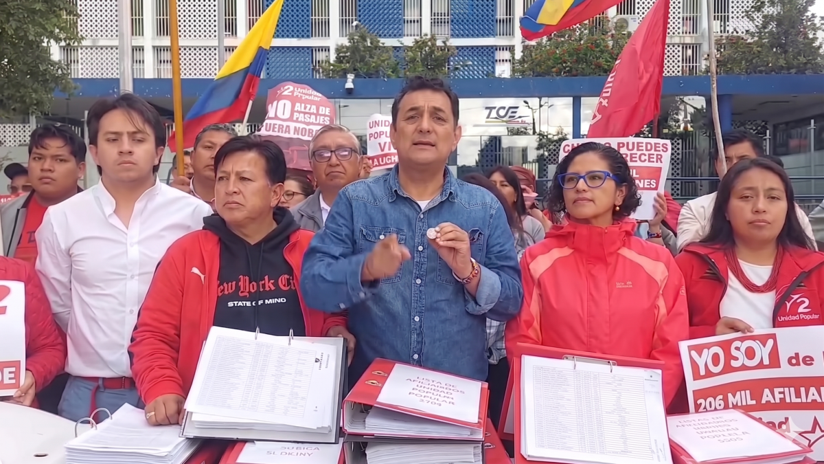 Unidad Popular presenta más de 206.000 afiliaciones al TCE para evitar su cancelación