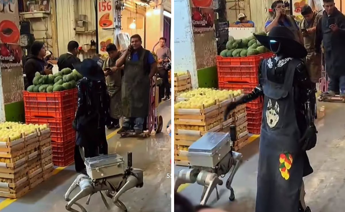 Robots humanoides y caninos operan en la Central de Abasto de la Ciudad de México