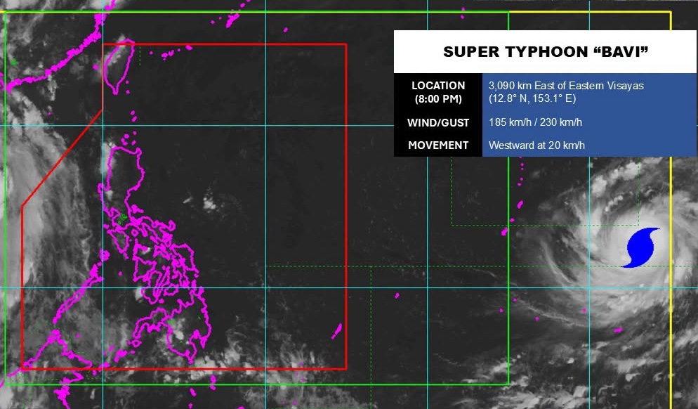 Super Typhoon Bavi Intensifies and May Enter Philippine Area of Responsibility