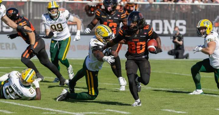 B.C. Lions secure first CFL victory with 36-24 win over Edmonton Elks