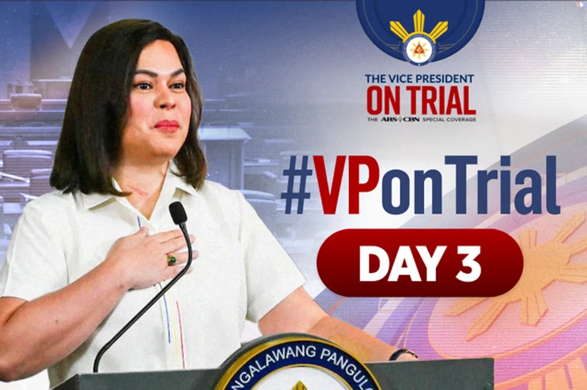 Day 3 of Vice President Sara Duterte's Impeachment Trial Proceeds