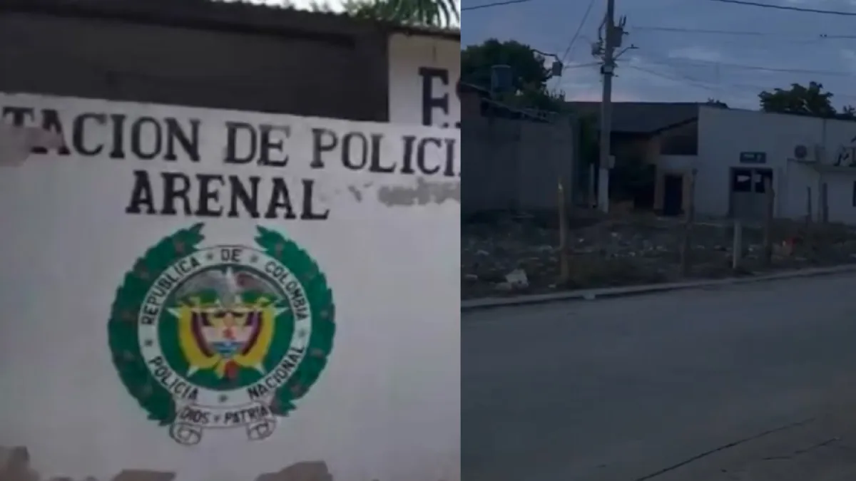 El ELN atacó una estación de policía en Arenal, dejando tres heridos y destruyendo el edificio