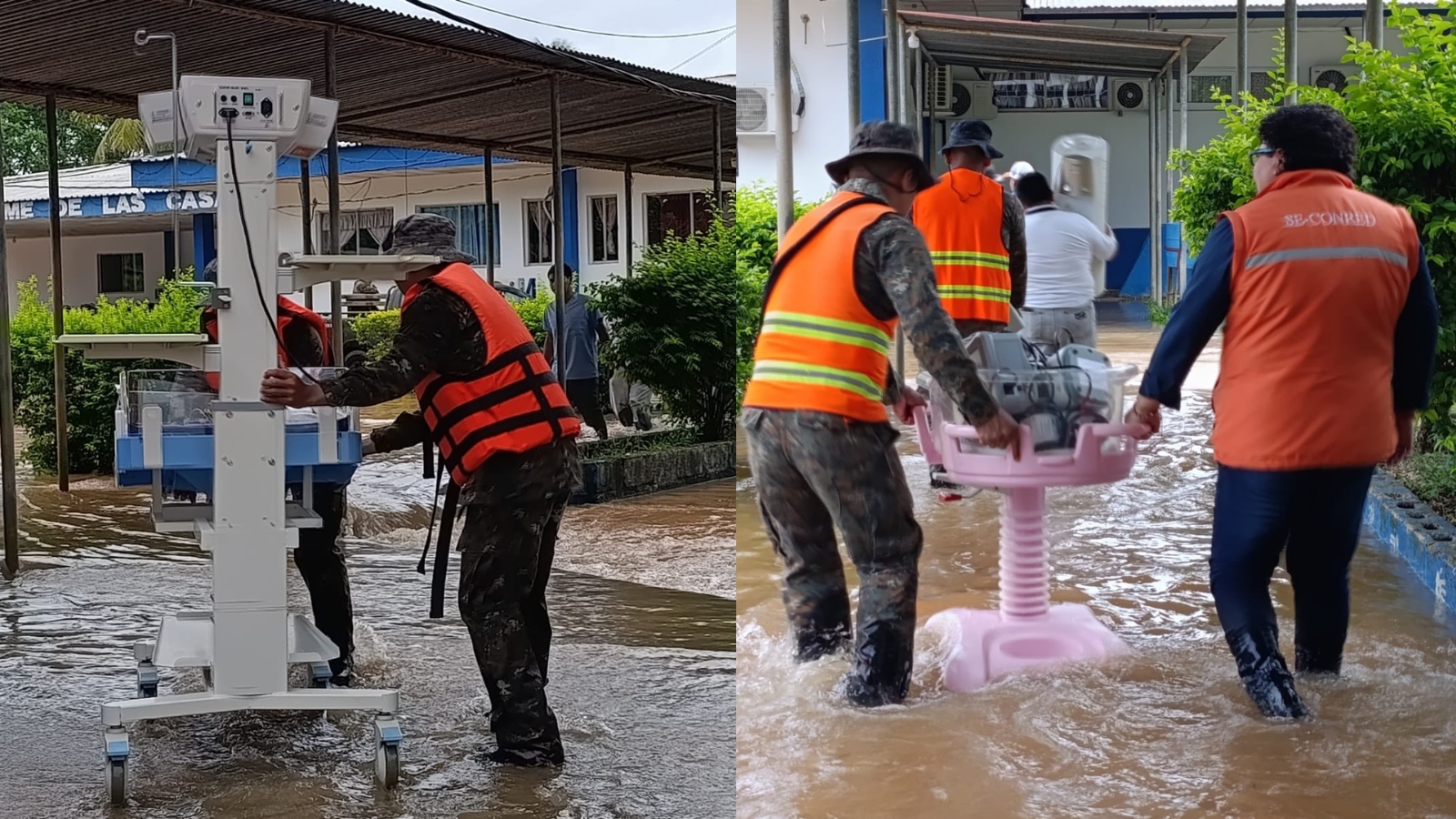 Inundaciones en Alta Verapaz: Ejército asiste al hospital para proteger equipo médico