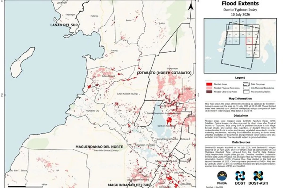 Satellite imagery highlights Inday and Habagat flooding impact in BARMM