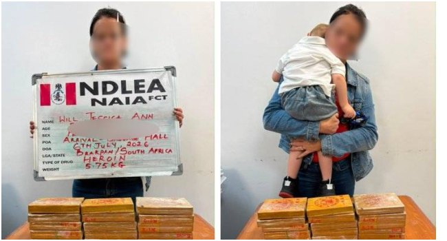 NDLEA Arrests Woman With 5.75kg Heroin Hidden In Luggage At Abuja Airport