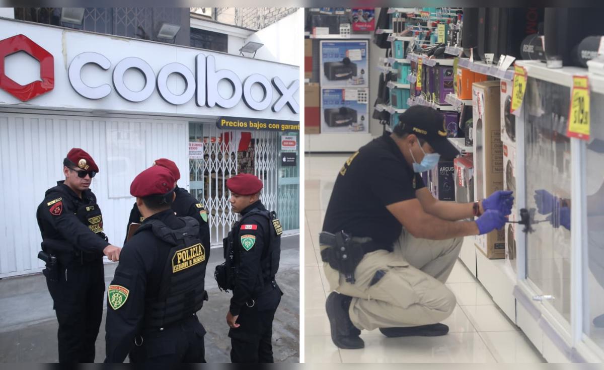 Fuerza policial detiene a dos delincuentes en intento de robo en tienda Coolbox