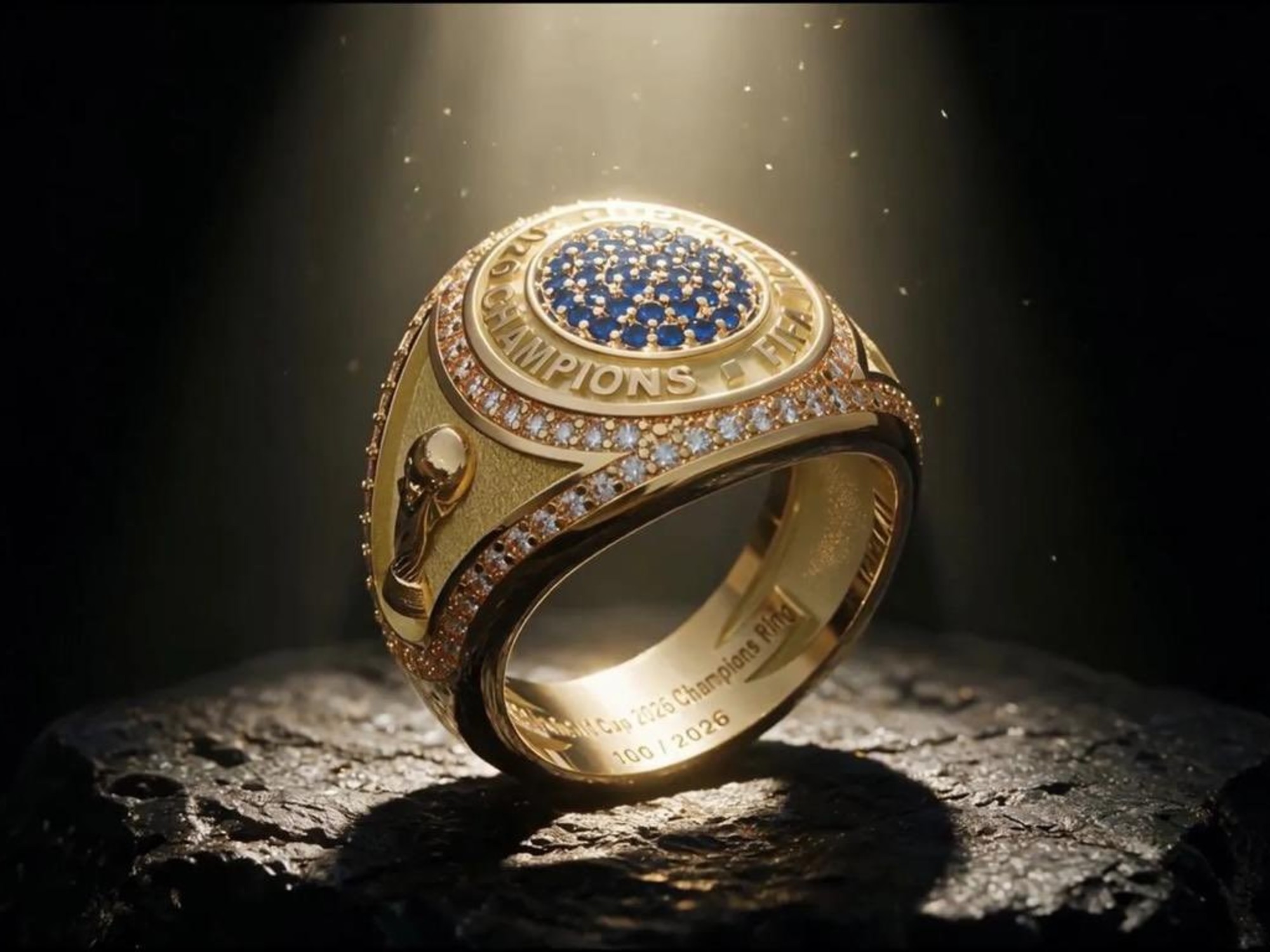 FIFA lanzó anillos de oro con zafiros para campeones del Mundial 2026