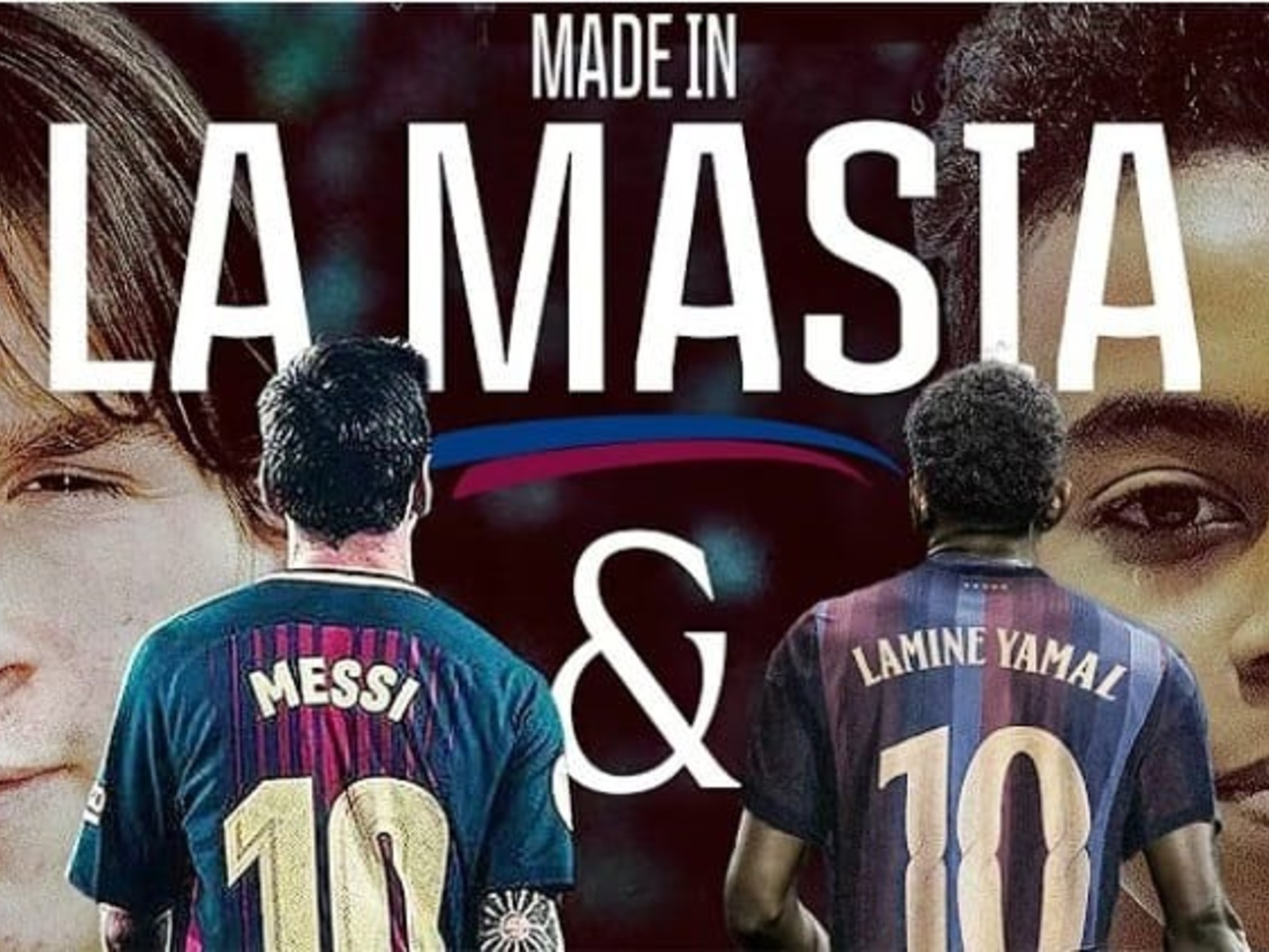 Messi y Yamal, unidos por La Masía: Barcelona homenajea a los dos futbolistas antes de la final del Mundial
