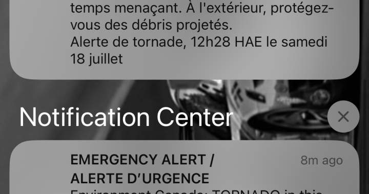 Tornado Warning Briefly Issued for Southern Ontario Communities