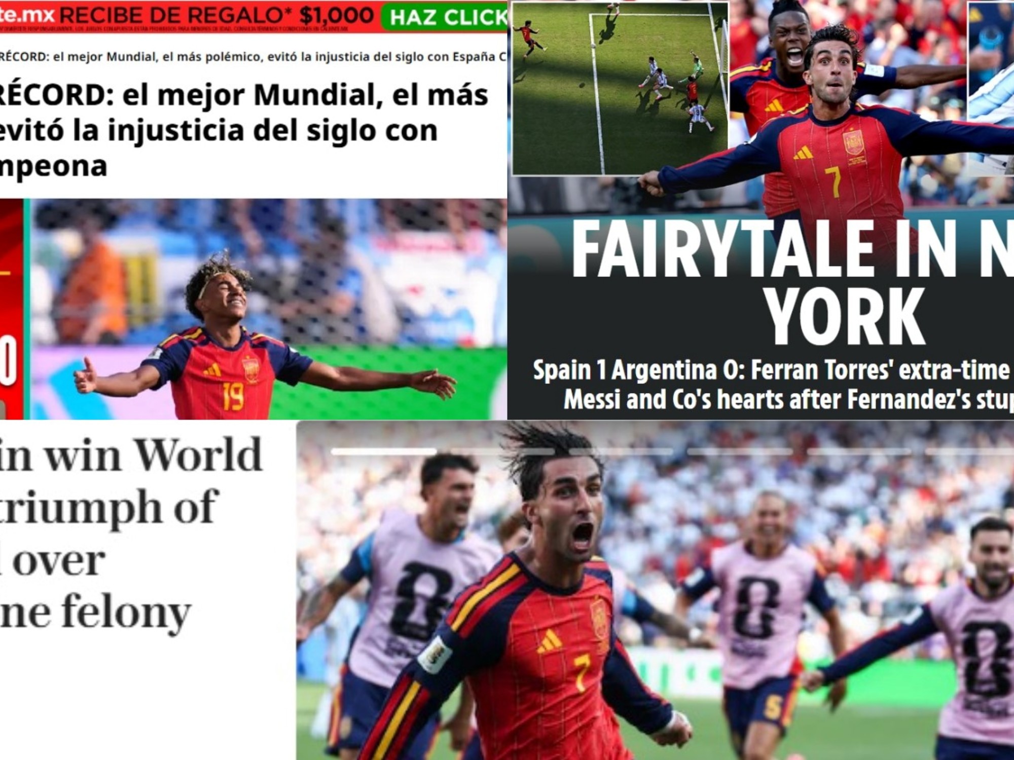 España se consagra campeón del Mundial tras vencer a Argentina