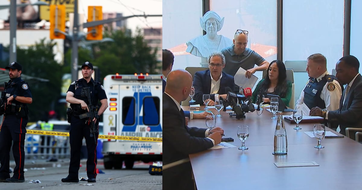 Toronto officials and community leaders discuss gang violence and gun prevention after St. Clair shooting