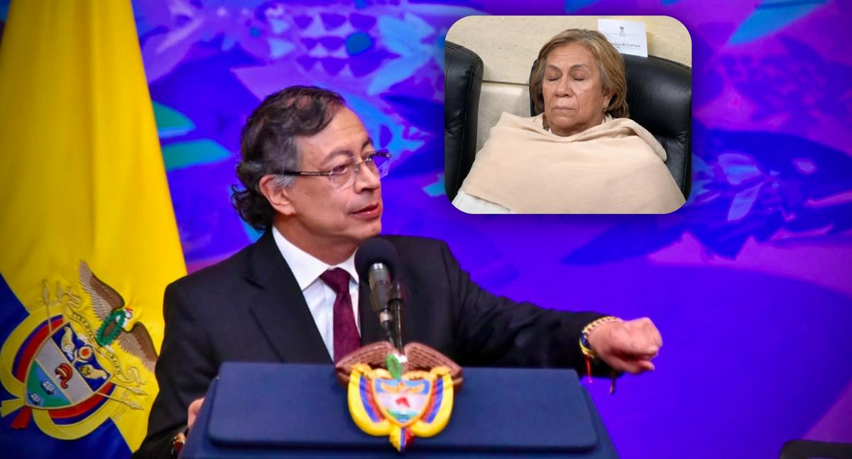 Ministra se ve con los ojos cerrados durante discursos de Petro en el Congreso