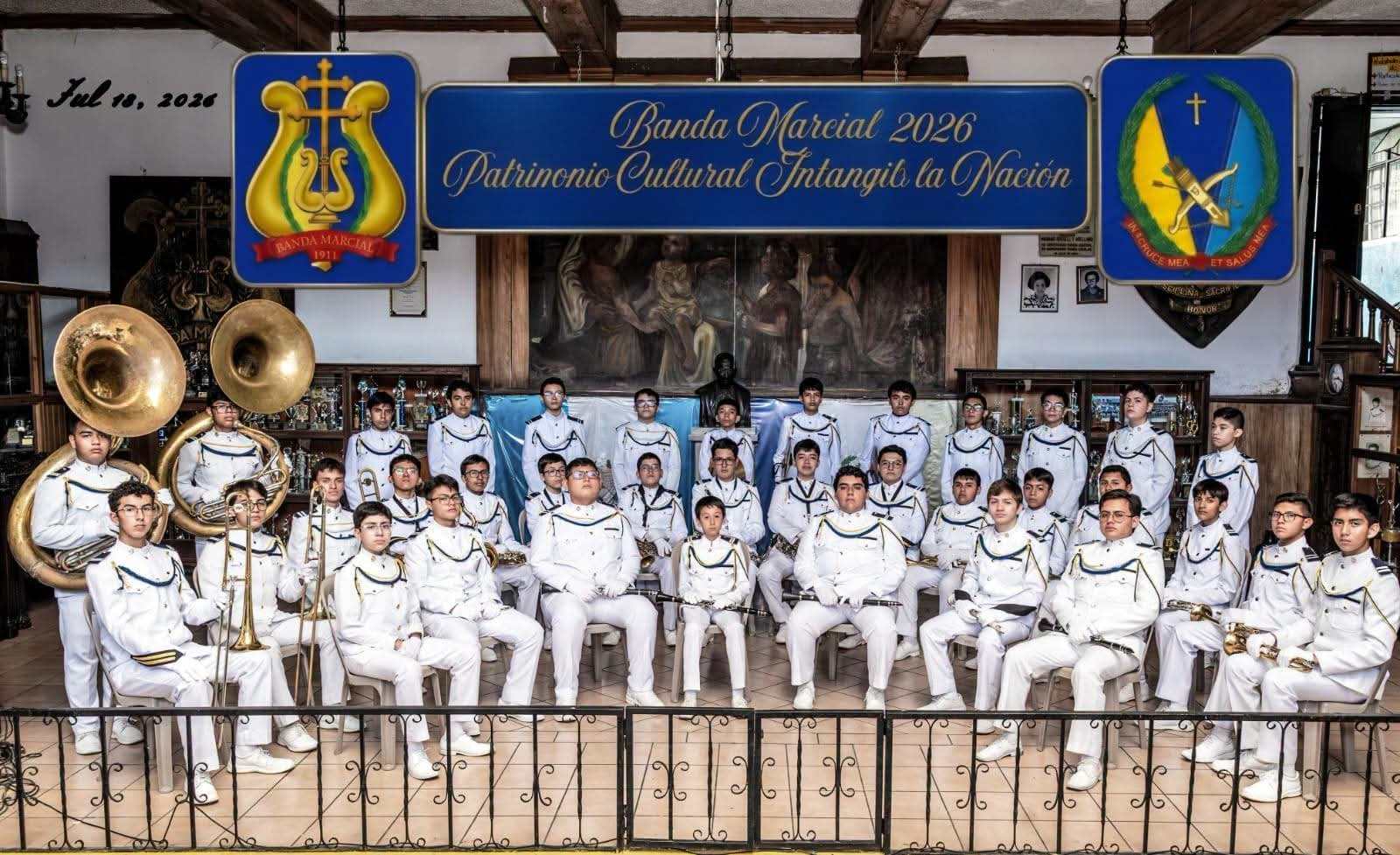 Colegio San Sebastián celebra 86 años con concierto de banda marcial y homenaje a músicos