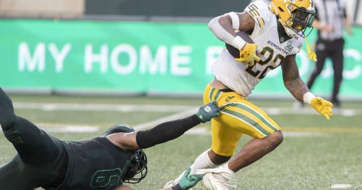 Blanchard's last-second 57-yard field goal caps Fajardo's 510-yard performance as Edmonton defeats Saskatchewan