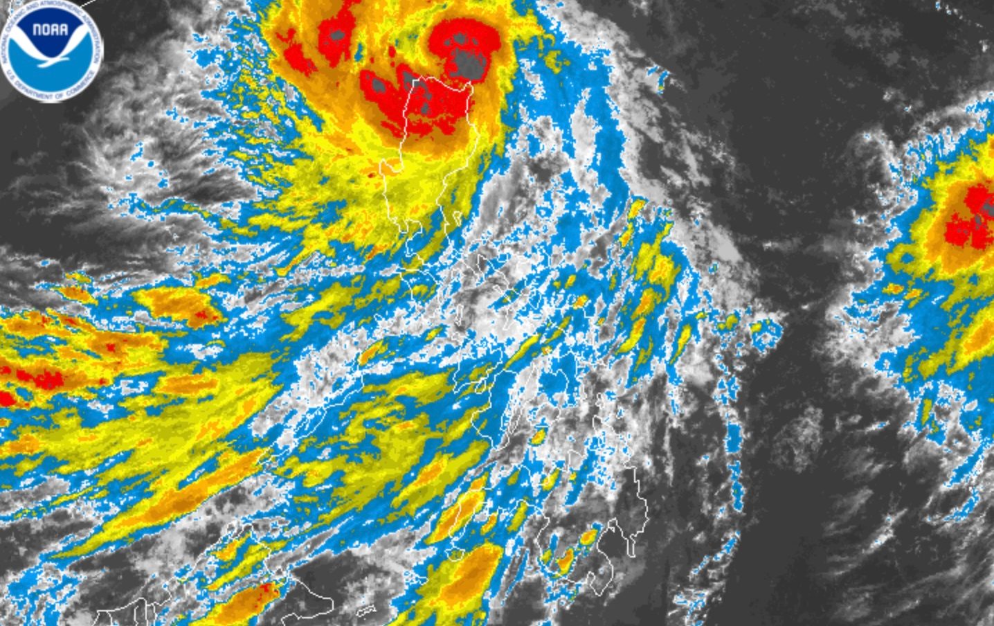 Tropical Storm Kiyapo lands in Camiguin Island with strong winds and heavy rains