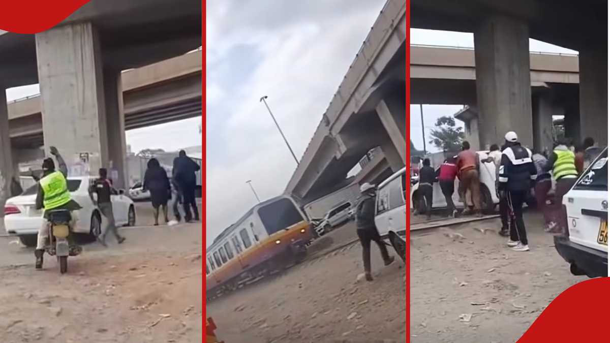 Community Action Saves Woman's Vehicle from Oncoming Train in Nairobi