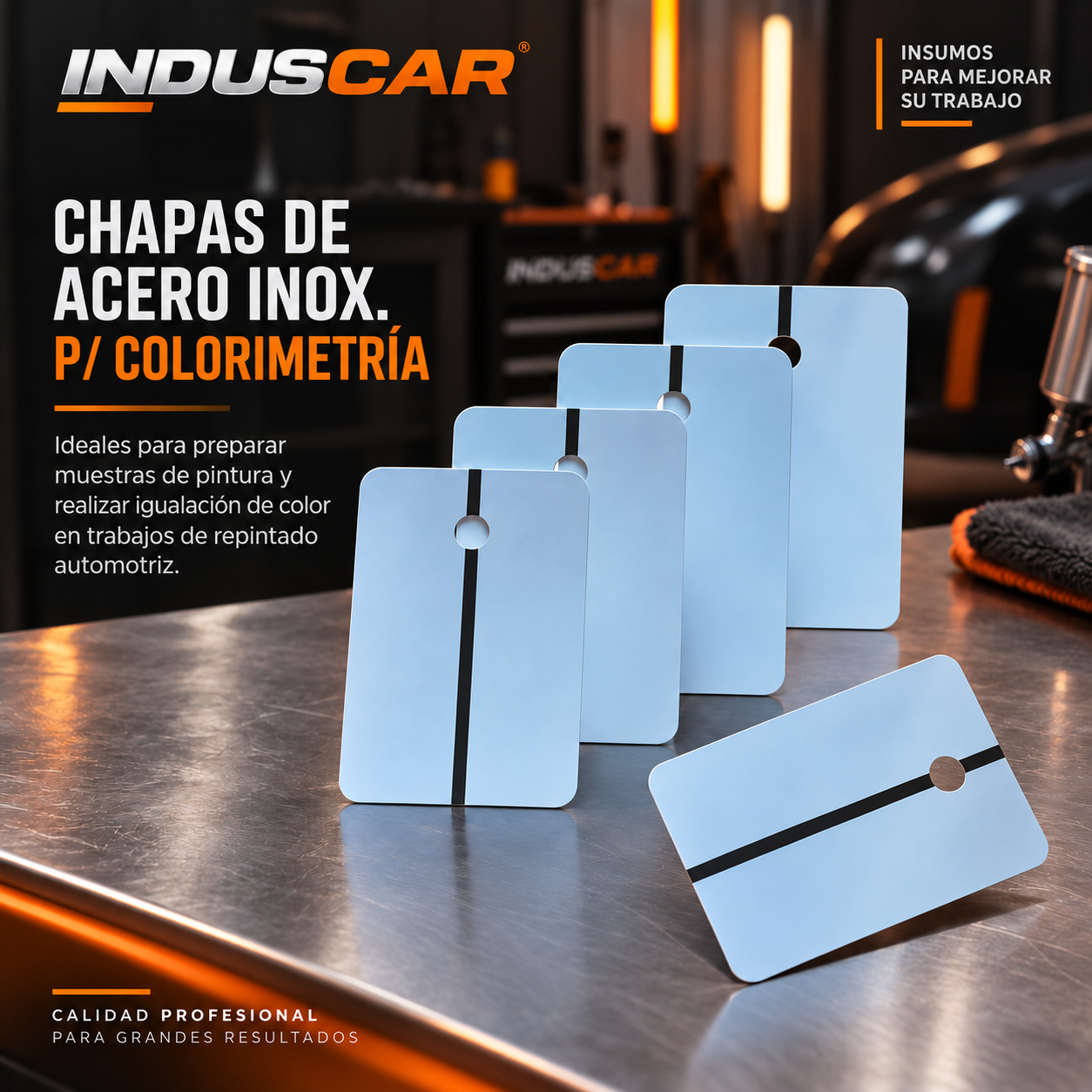 Chapas de acero inoxidable para colorimetría