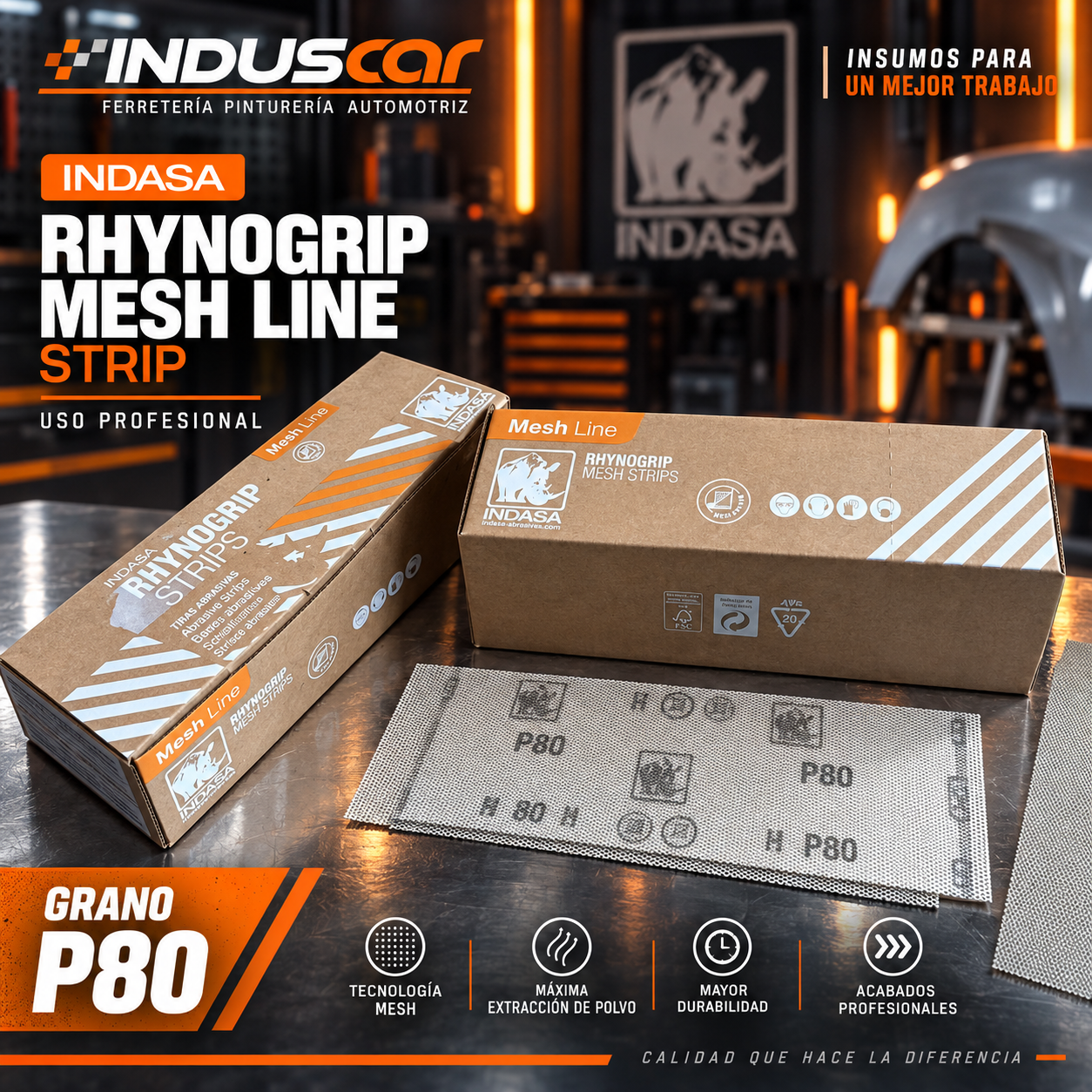RHYNOGRIP MESH LINE STRIP P80