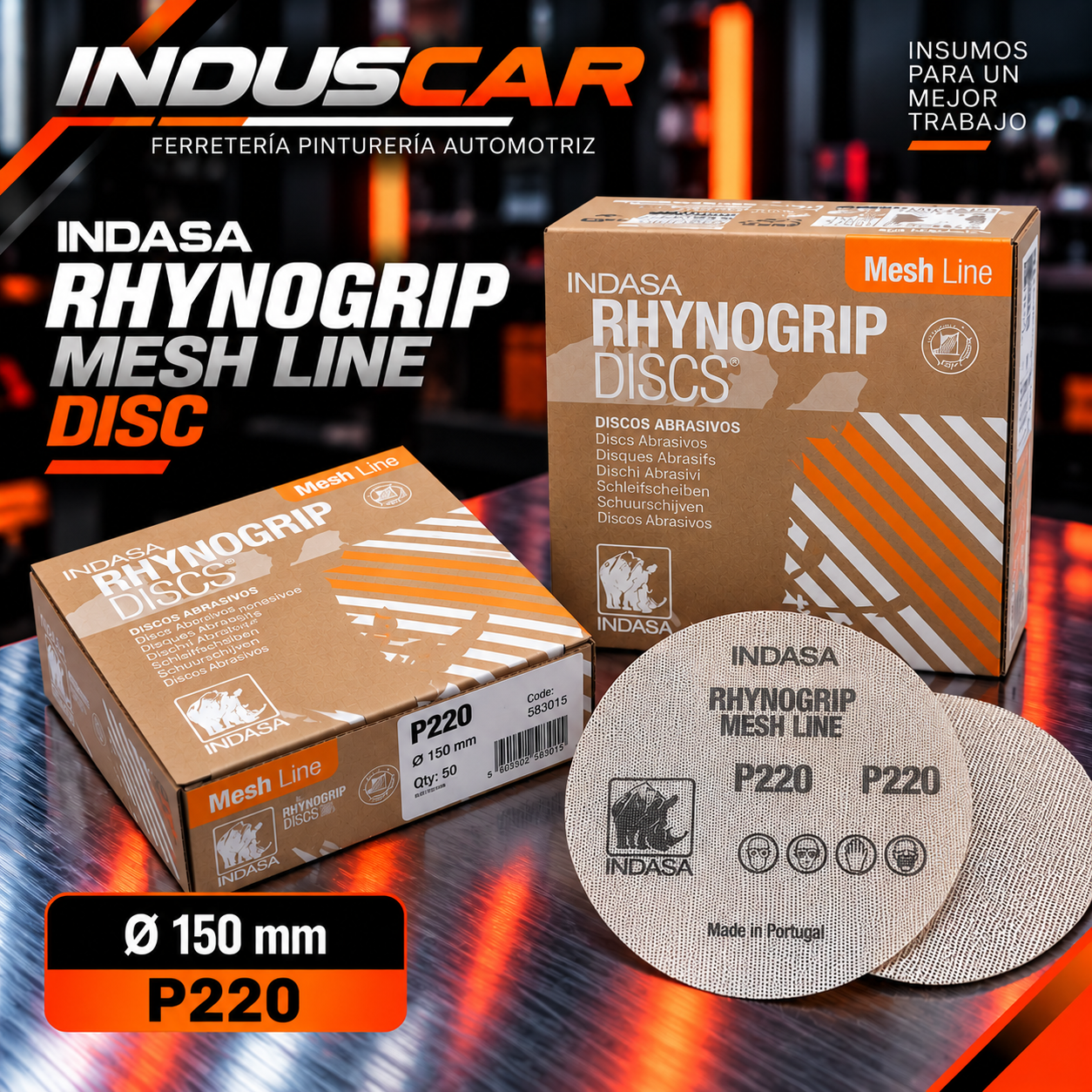 RHYNOGRIP MESH LINE DISC P220