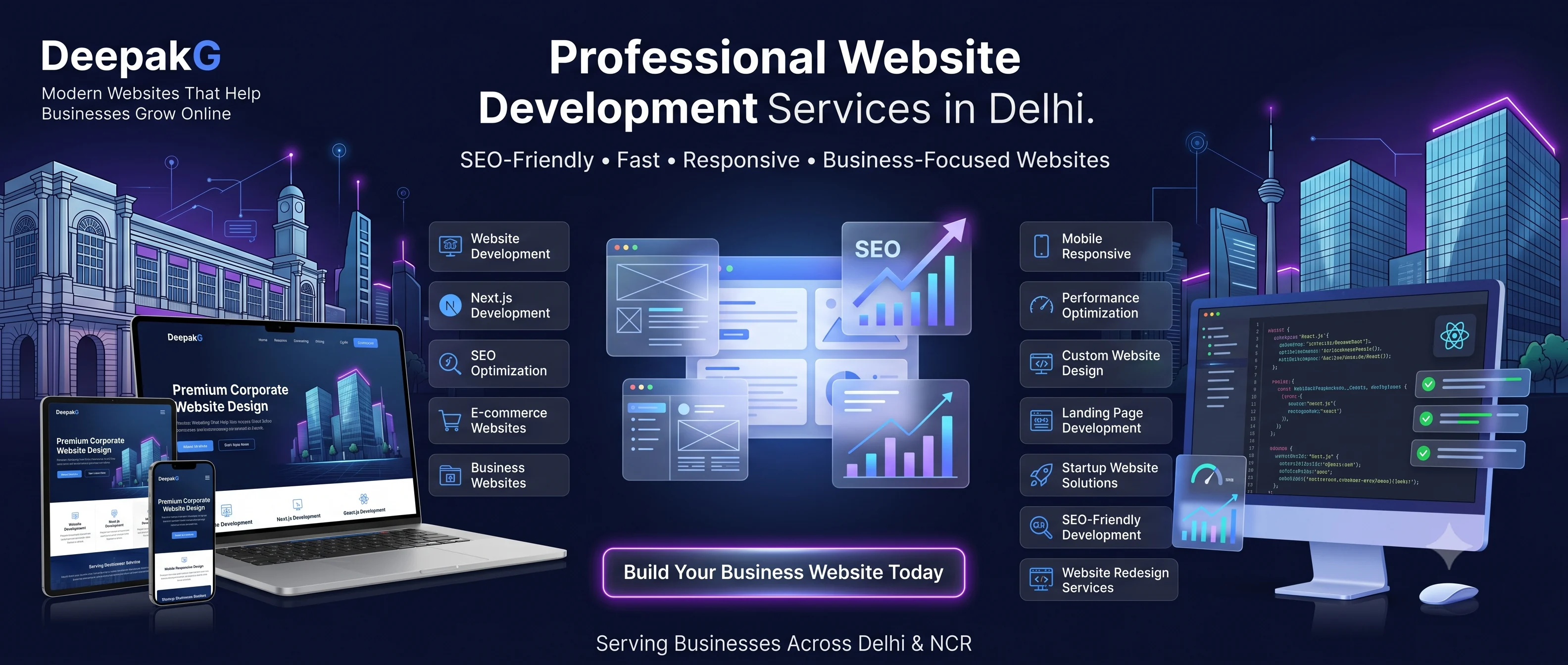 Professional website development services in Delhi | Deepak G
