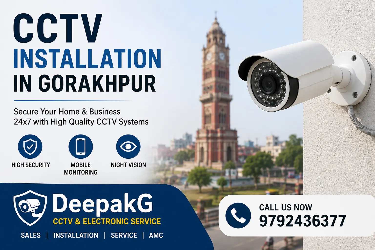 Best CCTV Installation Service in Gorakhpur | DeepakG CCTV & Electronic Service