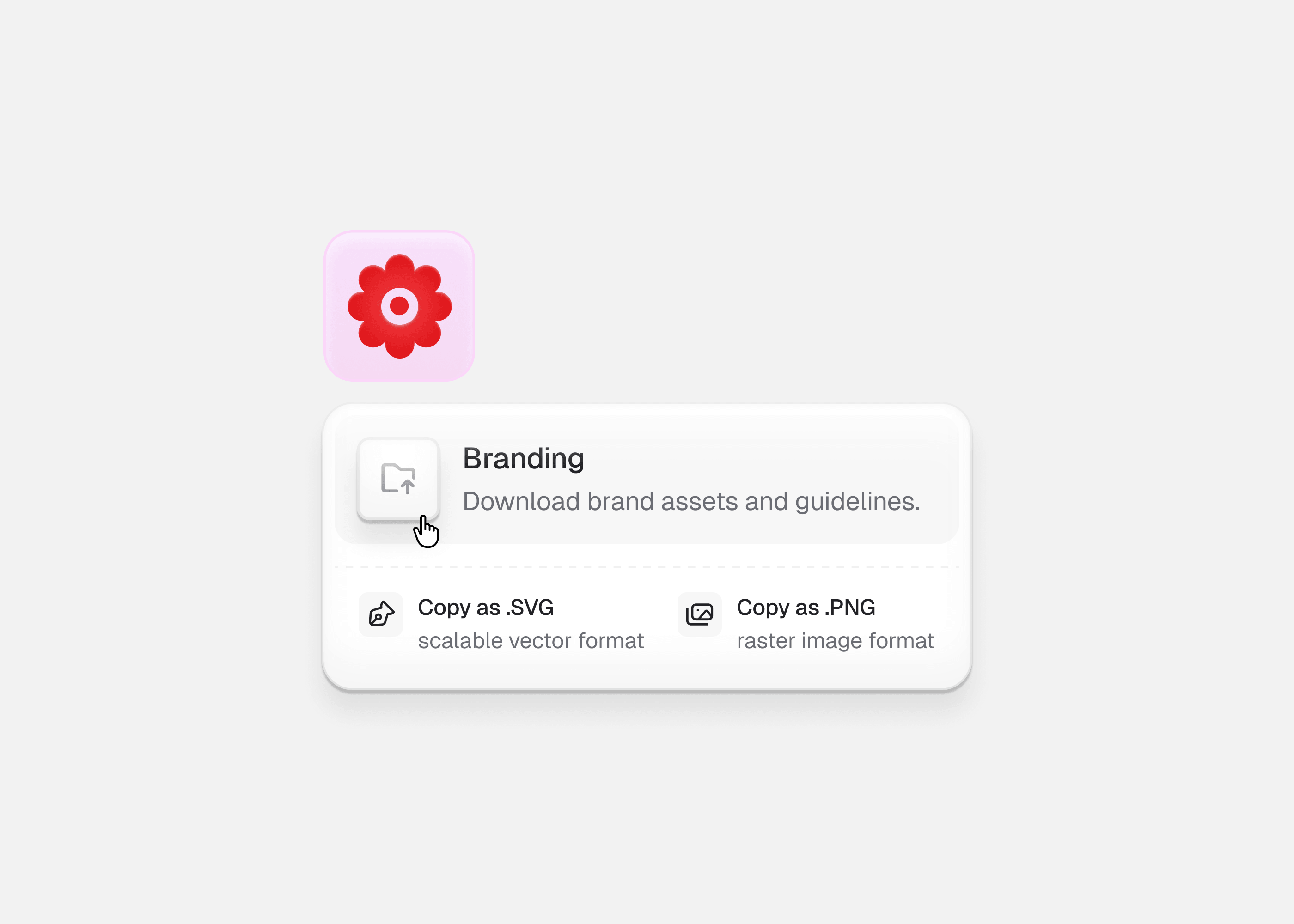 Branding action card