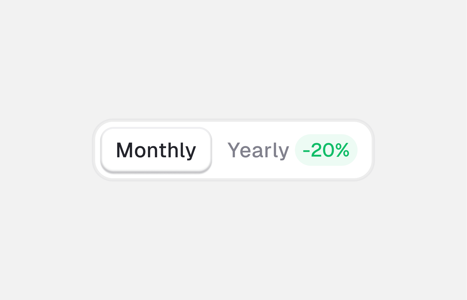 Pricing toggle component