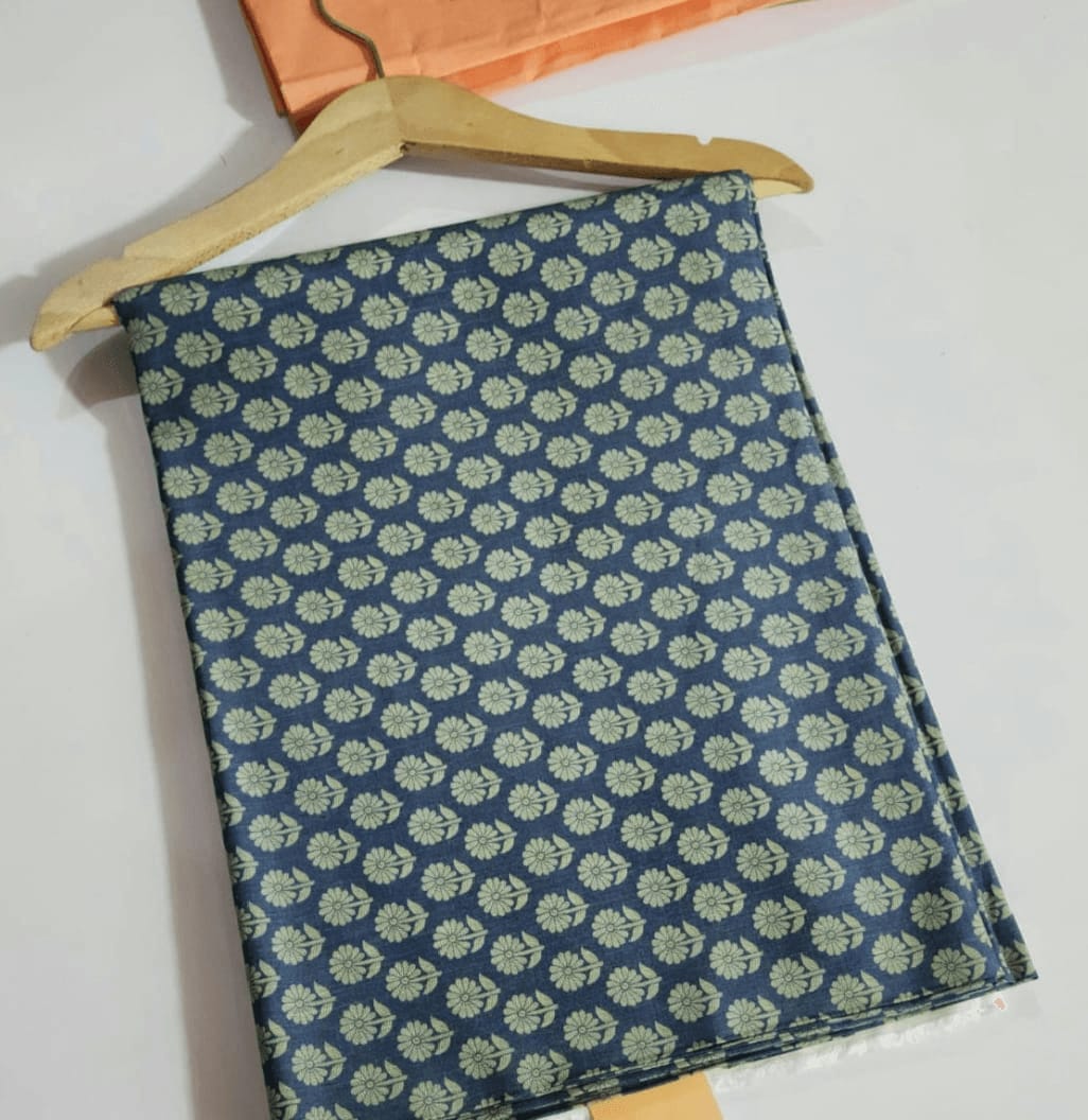 Floral Printed Raw Silk 2 PC