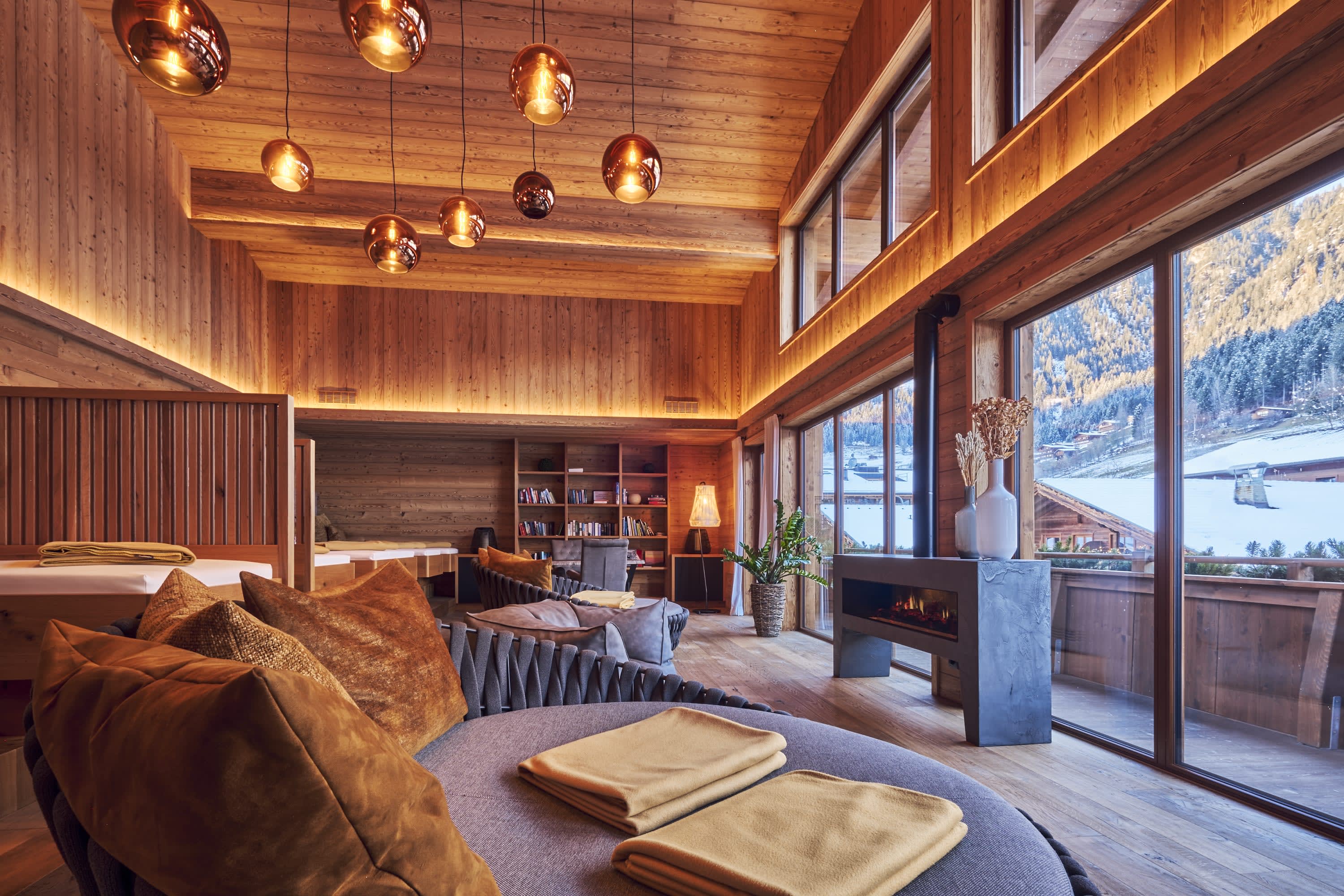 Alpbacherhof Lounge Winterpanorama