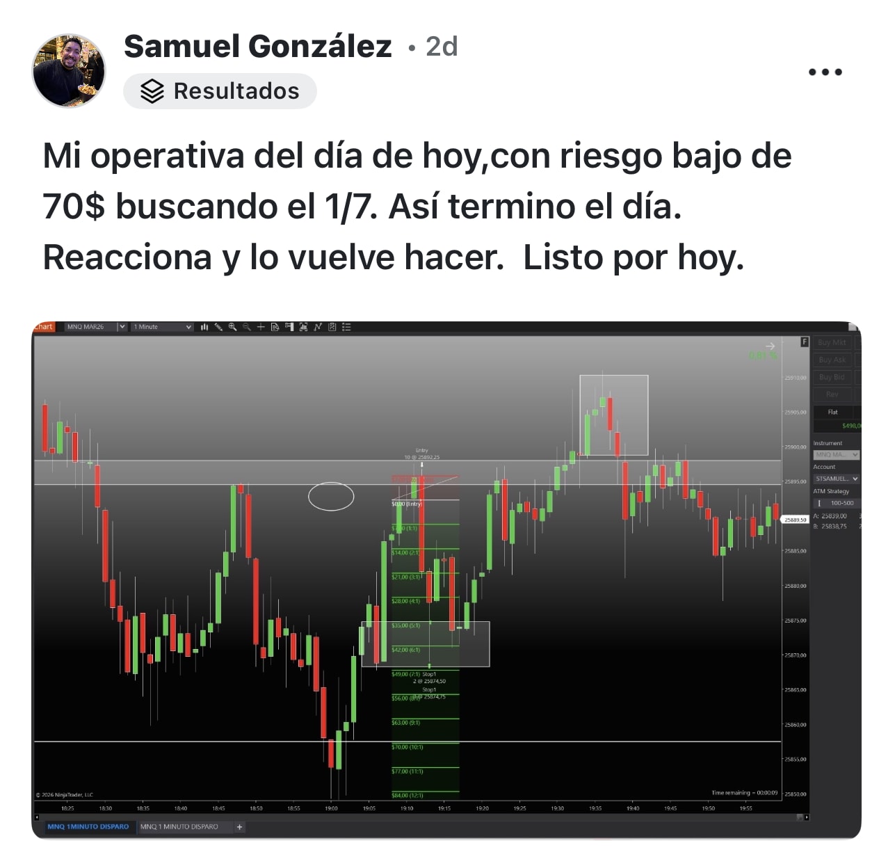 Resultado estudiante