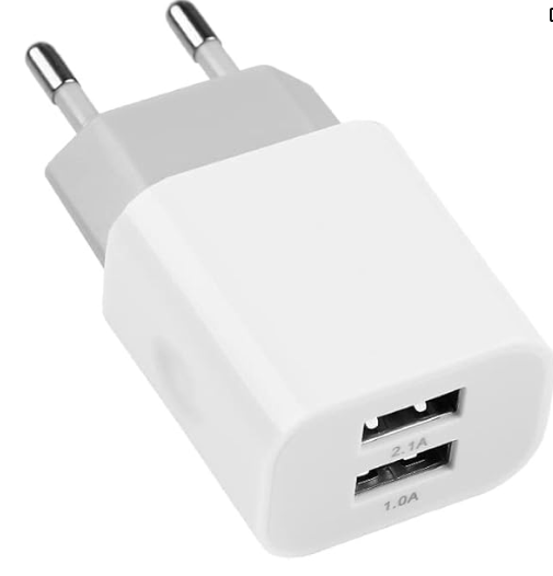 MUTTO Chargeur Mural Universel de 5 V 2 A/10 W avec 2 Ports USB - Prise USB Compatible avec Tout Type de Gadgets et Smartphones Blanc