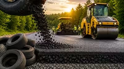 Michigan Recycles 7,000 Scrap Tires Into Road Asphalt in Award-Winning Project
