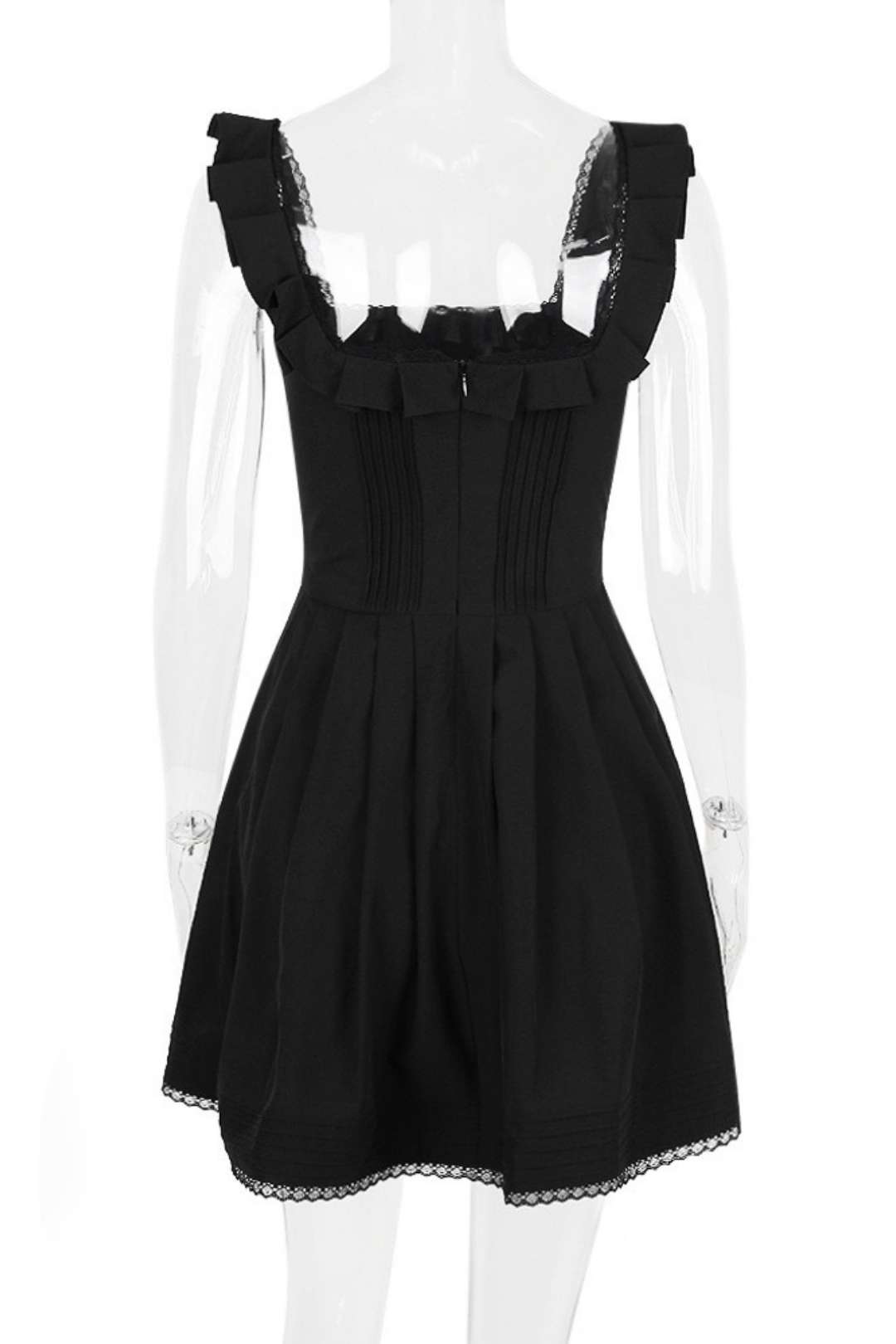 Lace Suspender Slim Backless French Dress