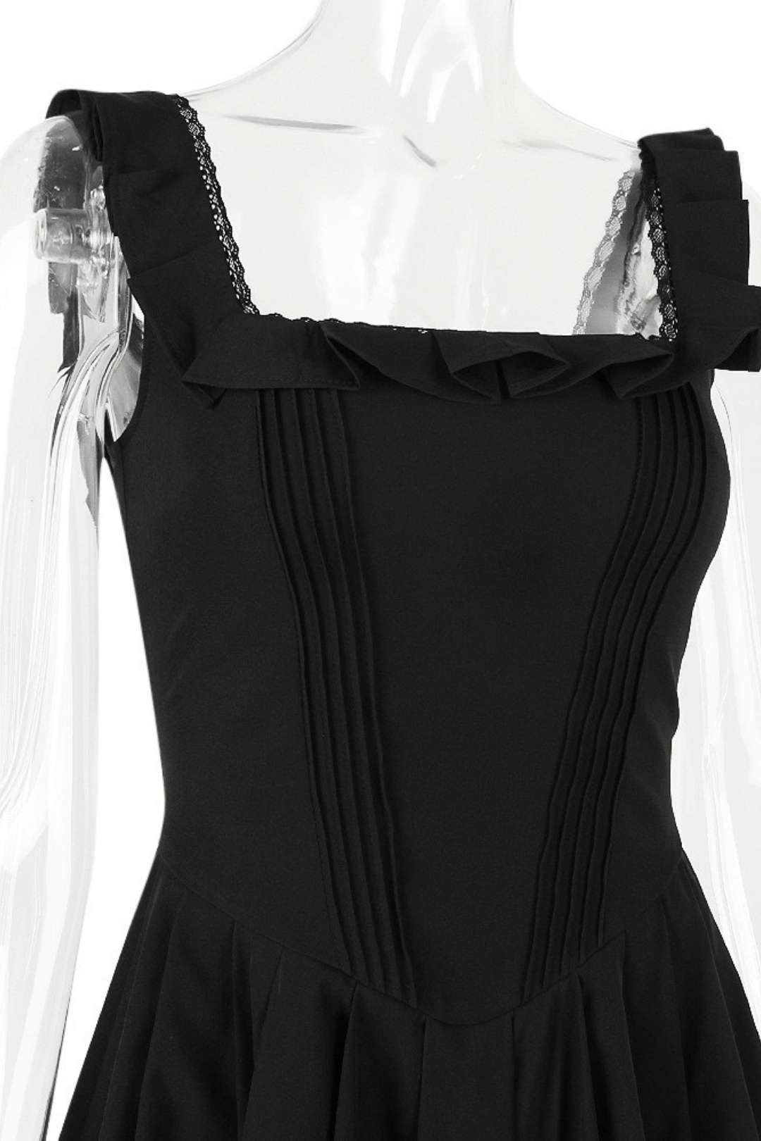 Lace Suspender Slim Backless French Dress