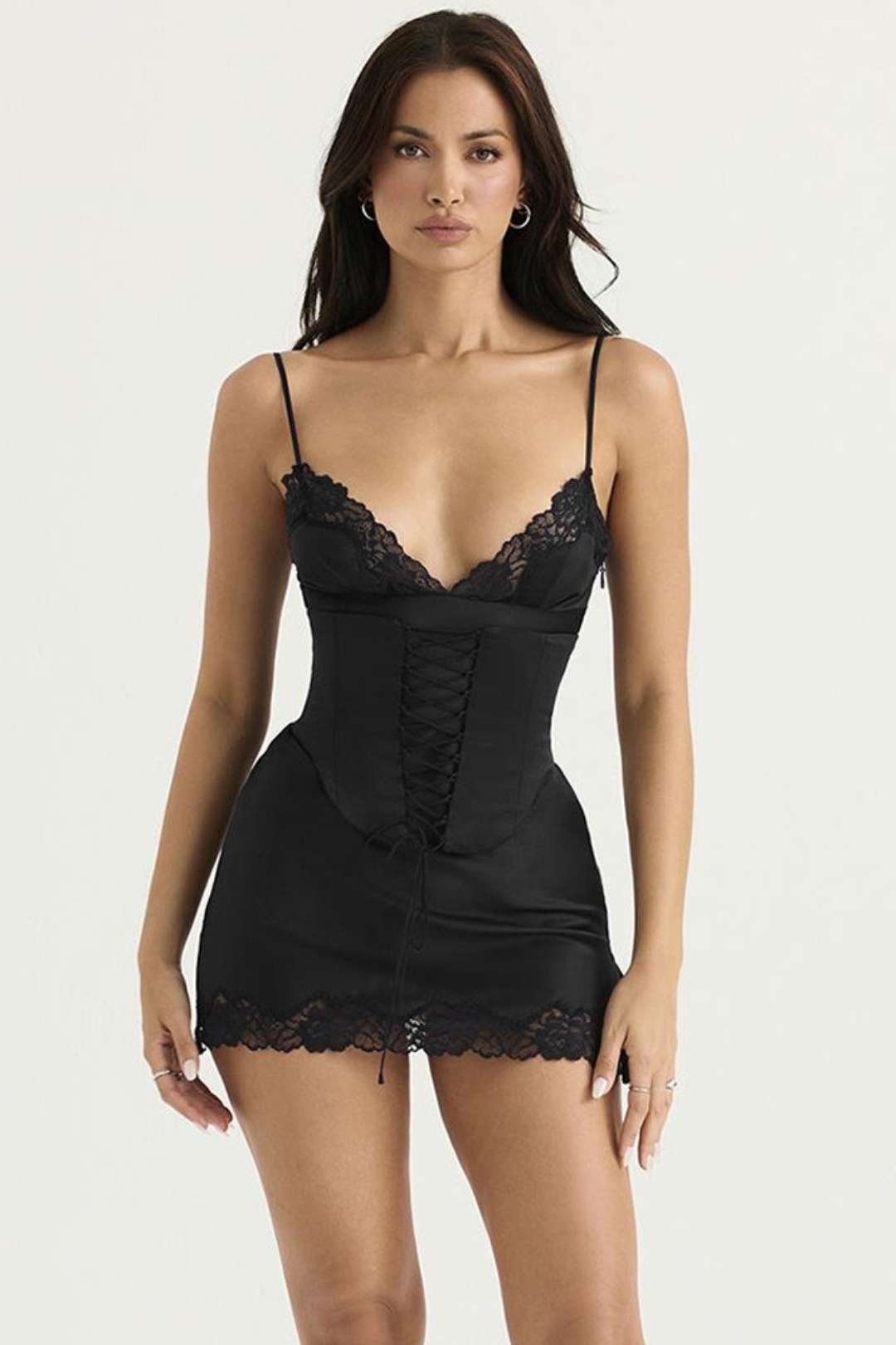 Backless Sexy Short Skirt Lace Suspender Dress