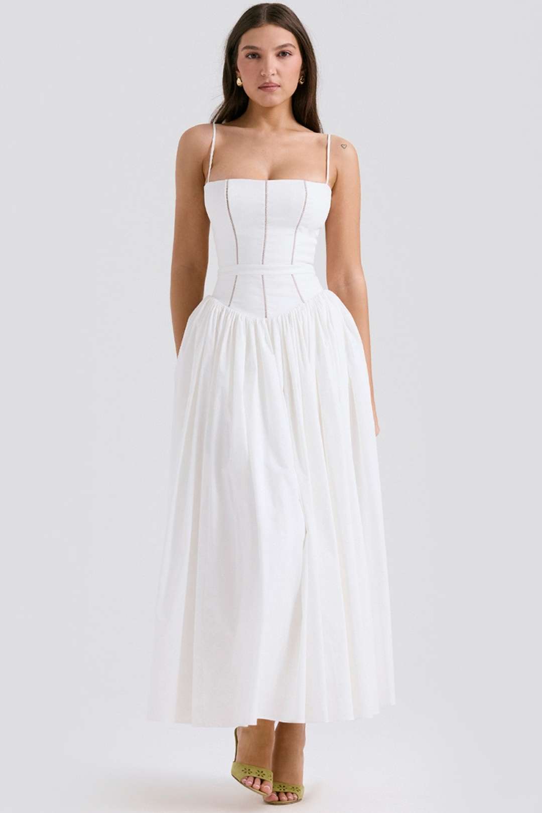 Mid-length Skirt Fashionable High-end Summer White Dress