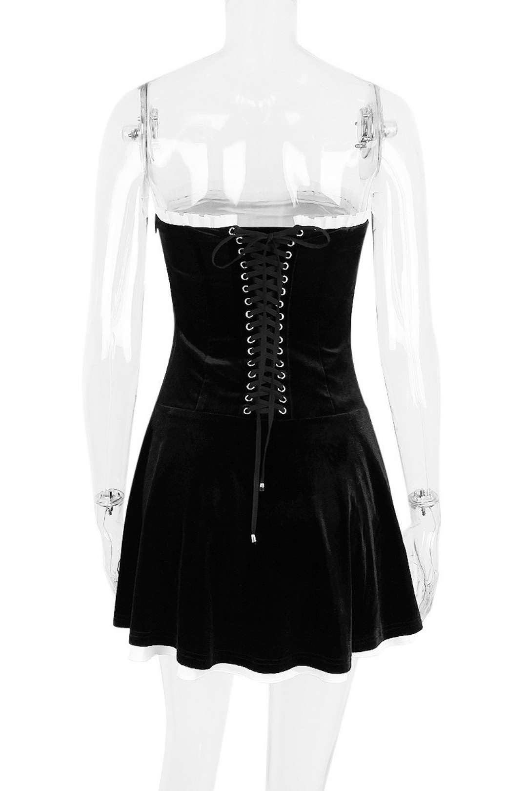 Velvet Sexy Tube Top A-line Skirt Slim Backless Dress