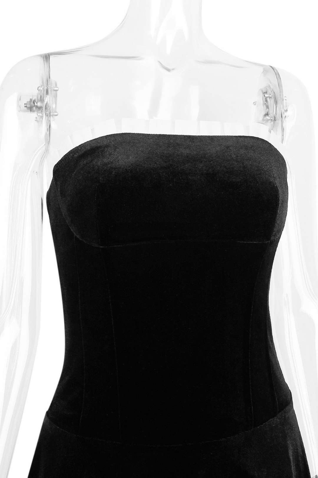 Velvet Sexy Tube Top A-line Skirt Slim Backless Dress